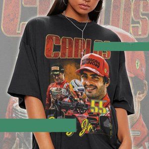 Carlos Sainz Jr Vintage Sport Car Driving Design Retro Bootleg Fans shirt tee